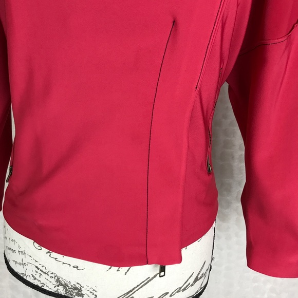Tracy Reese Pink Jacket Lace Up Back Zip Sleeve M - Picture 8 of 8